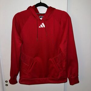 Adidas Athletic Hooded Pullover Sweatshirt Red Size Small NWT